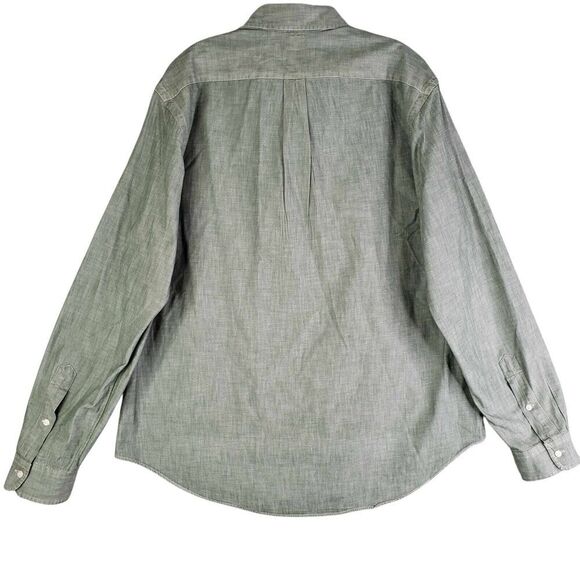 Polo Ralph Lauren Oxford Shirt Mens XL Solid Green LS Button Down Twill - Picture 3 of 10